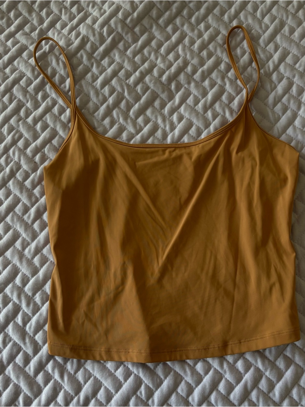 Slim Spaghetti-Strap Cami in Orange